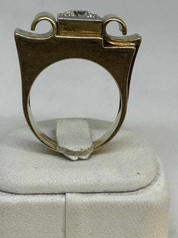 Art Deco Diamond 18ct Gold Ring at Deco&Vintage Ltd - image 4
