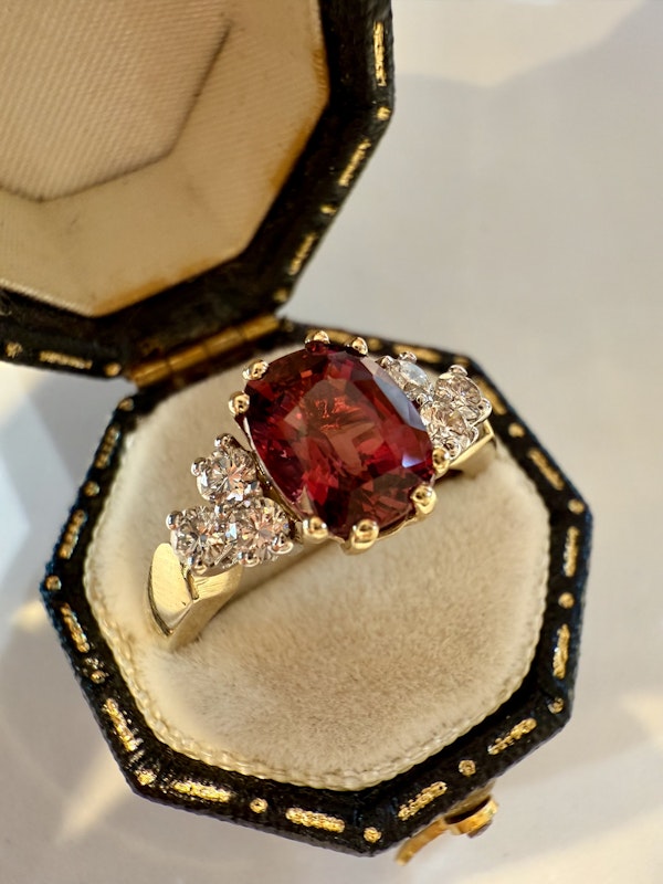 2.12ct Natural Ruby & 0.32ct Diamond Ring. - image 8