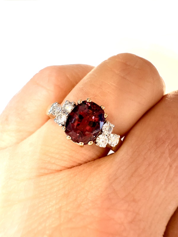 2.12ct Natural Ruby & 0.32ct Diamond Ring. - image 6