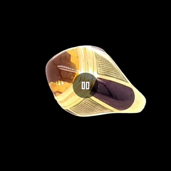 Vintage Leo De Vroomen Large Citrine Ring. - image 2