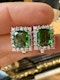 5.04ct Natural Tsavorite & 1.25ct Diamond Earrings - image 4
