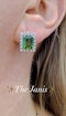 5.04ct Natural Tsavorite & 1.25ct Diamond Earrings - image 5