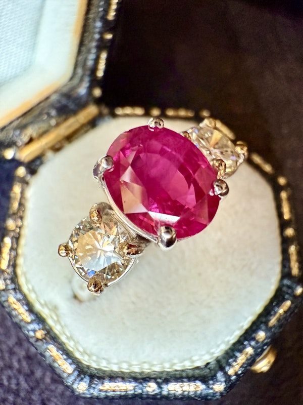 2.14ct Natural Burma Ruby & 0.70ct Diamond Ring. - image 10