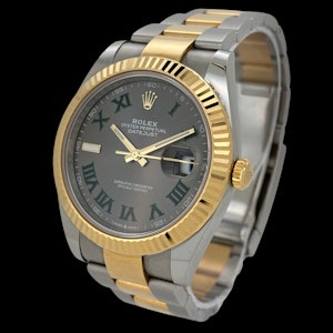 ROELX DATEJUST 41 'WIMBLEDON' STEEL/GOLD OYSTER FULL SET 2022 - 126333