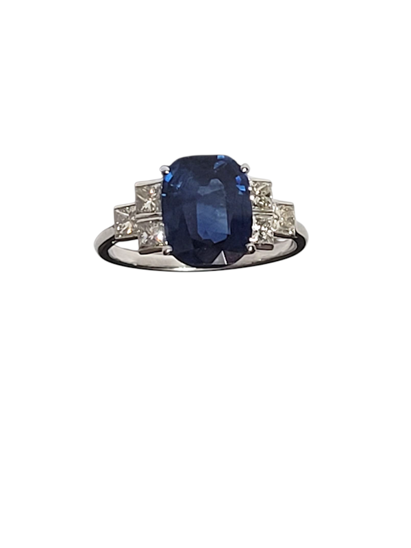 Sapphire and diamond engagement ring SKU: 8288 DBGEMS - image 1