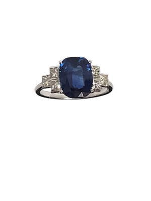 Sapphire and diamond engagement ring SKU: 8288 DBGEMS
