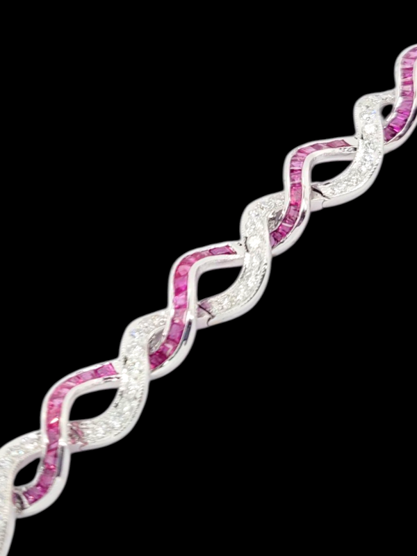 Fine entwined ruby and diamond bracelet SKU: 8331 DBGEMS - image 1