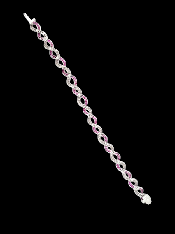Fine entwined ruby and diamond bracelet SKU: 8331 DBGEMS - image 3