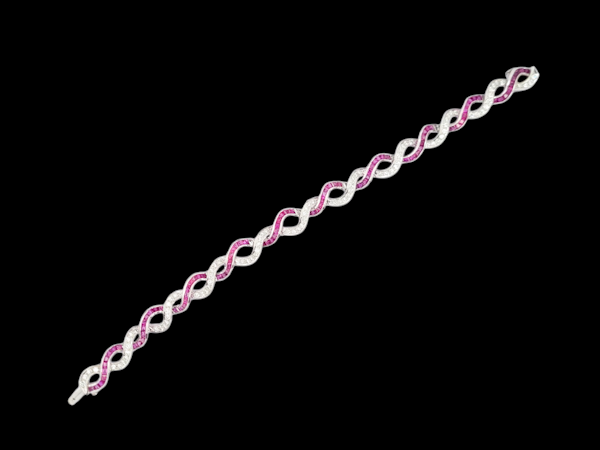 Fine entwined ruby and diamond bracelet SKU: 8331 DBGEMS - image 4