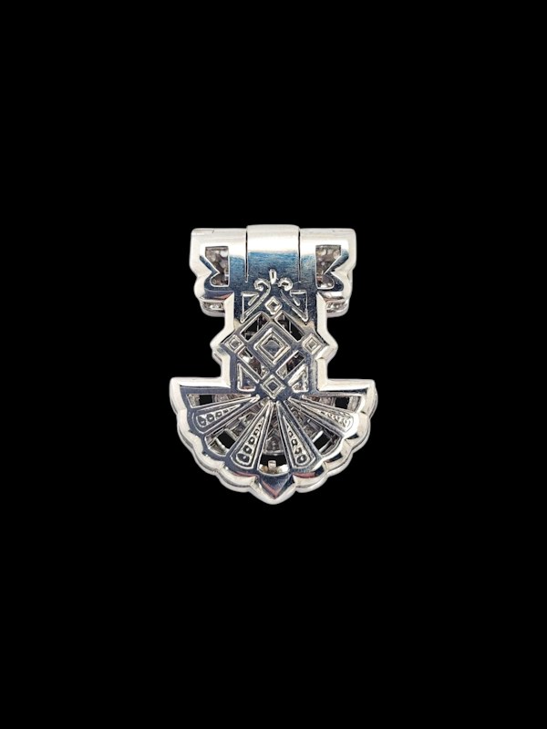 Fine Antique Art Deco onyx and diamond clip SKU: 8330 DBGEMS - image 4
