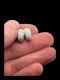 Pair of small pave diamond hoop earrings SKU: 8328 DBGEMS - image 2