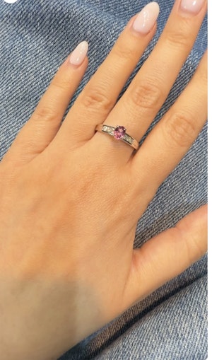 18k gold Pink Tourmaline ring