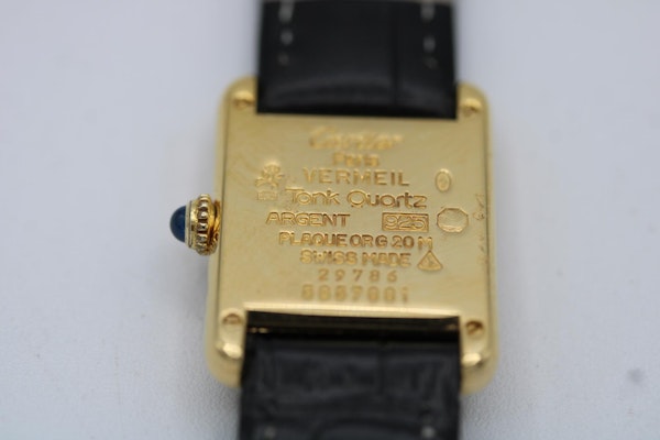 Cartier Tank Vermeil 5057001 Cartier Travel Pouch New strap Full Service - image 7