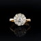 Old Cut Diamond & 18ct Gold Daisy Ring | Edwardian c.1910s - image 1