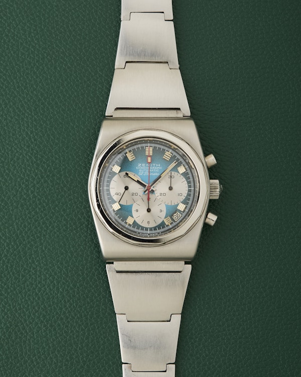 Zenith A782 El Primero Vintage Turquoise Dial Lobster Bracelet - image 1