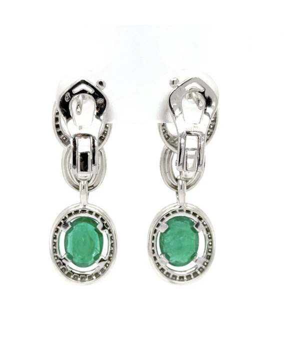 18k gold Mauboussin emerald & diamond eastings - image 4