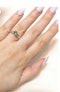 18k gold Green Tourmaline & diamond ring - image 2