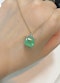 9K gold Colombian emerald pendant necklace - image 2