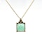 9K gold Colombian emerald pendant necklace - image 4