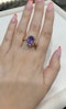 Amethyst & diamond cluster ring - image 2