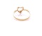 9k gold Heart shape gold diamond ring - image 4