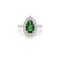 18k gold 2.03ct. Pear shape Tsavorite & diamond ring - image 1
