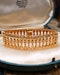 Downstairs at Grays: A fine 18 ct Yellow Gold Bracelet (tested), in a linked balustrade design, with French marks (crab), and a makers mark: LP. Circa 1930. - image 1