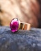 Downstairs at Grays: A very fine 15 ct. Yellow Gold, Cabochon "Almandine" Garnet Ring with Birmingham Hallmarks. C1863 - image 1