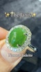 2.13ct Natural Jadeite & 0.40ct Diamond Ring - image 4