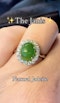 2.13ct Natural Jadeite & 0.40ct Diamond Ring - image 7
