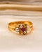 Downstairs at Grays: A stunning 18 Carat Yellow Gold Crossover Ring with Ruby and Pearls - image 1