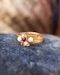 Downstairs at Grays: A stunning 18 Carat Yellow Gold Crossover Ring with Ruby and Pearls - image 2