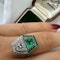 Emerald & Diamond Cluster Ring - Saddingtons Jewellery Stand 375 - image 2