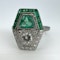 Emerald & Diamond Cluster Ring - Saddingtons Jewellery Stand 375 - image 4