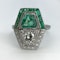 Emerald & Diamond Cluster Ring - Saddingtons Jewellery Stand 375 - image 1