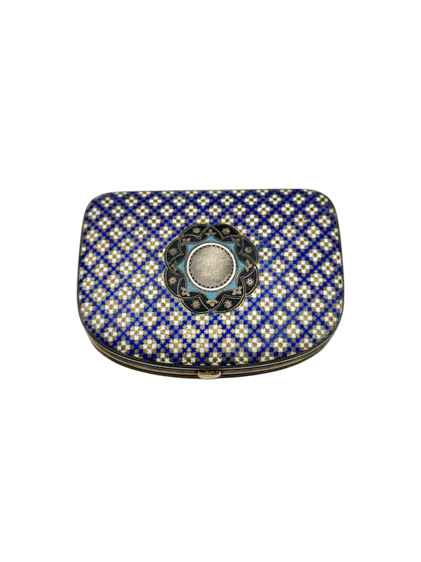 Russian silver gilt and champleve enamel purse by Khlebnikov, Moscow, 1875. - image 3