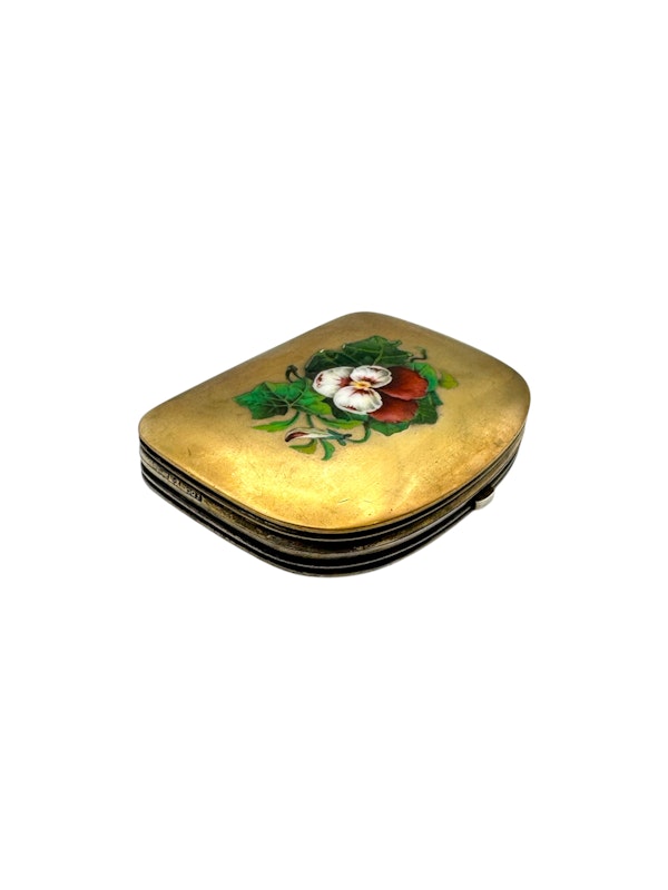 Russian silver gilt and champleve enamel purse by Khlebnikov, Moscow, 1875. - image 2
