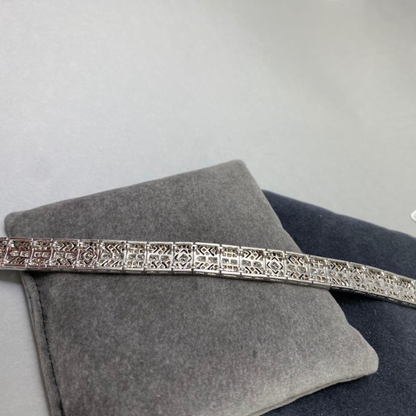 Diamond Bracelet in 18ct White Gold date circa 1970, SHAPIRO & Co since1979 - image 5