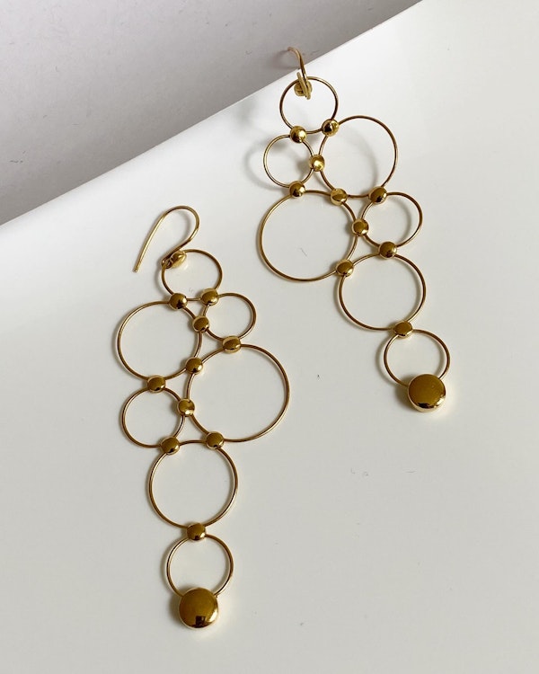 Georg Jensen Vintage Gold earrings - image 2