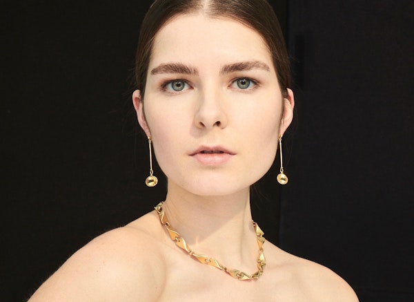 Georg Jensen 18k Gold Butterfly necklace - image 3