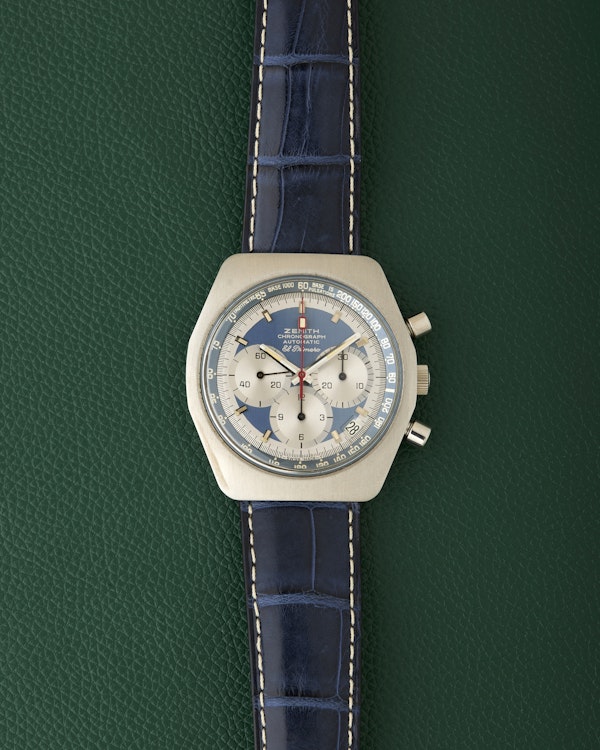 Zenith A788 El Primero Blue Dial Vintage Steel Chronograph - image 1