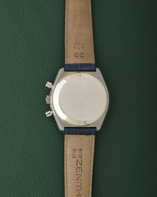 Zenith A788 El Primero Blue Dial Vintage Steel Chronograph - image 10