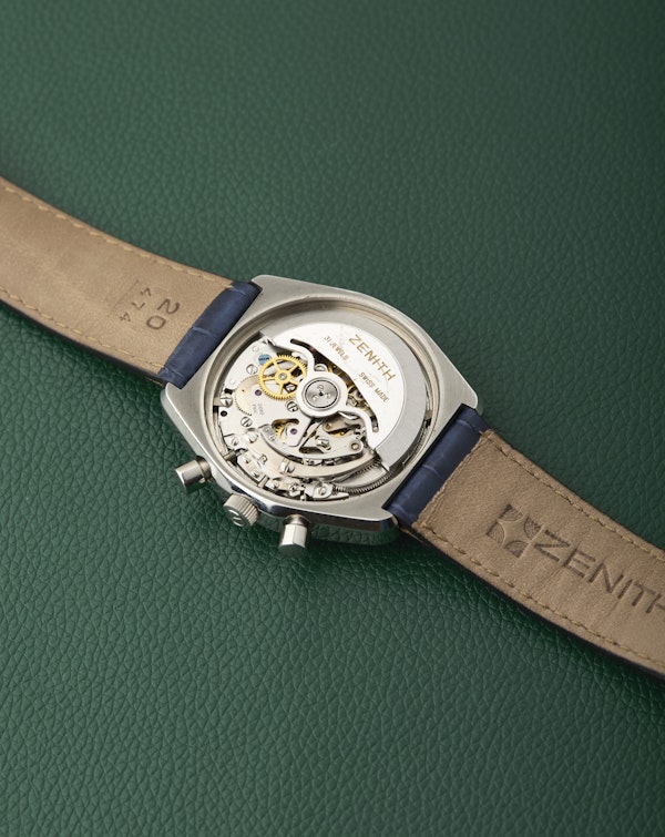 Zenith A788 El Primero Blue Dial Vintage Steel Chronograph - image 16