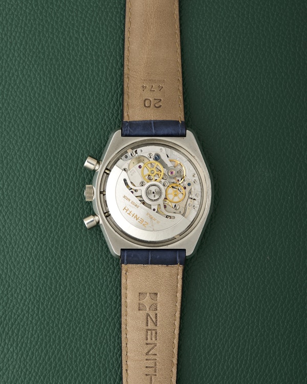 Zenith A788 El Primero Blue Dial Vintage Steel Chronograph - image 12