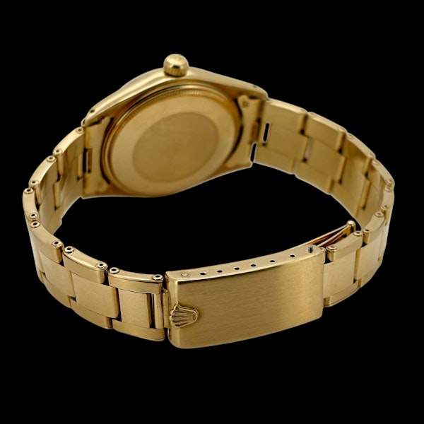 ROLEX OYSTER PERPETUAL DATE 1503 18KT FULL GOLD OYSTER with BOX AND PAPERS - image 5