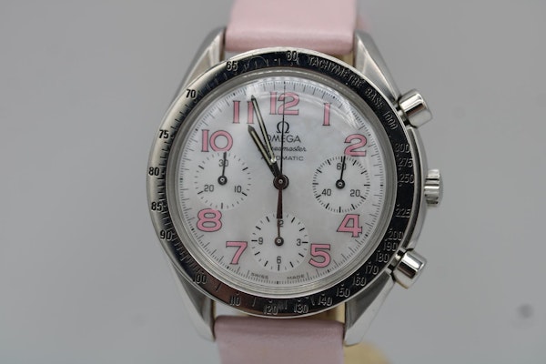 Omega Speedmaster Mother of Pearl Dial with Pink Hour Markers - image 9