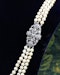 Downstairs at Grays: A Silver & High Carat Gold (tested), Diamond Clasp, with a graduated Cultured Pearl Necklace, Clasp Circa 1890 - image 2