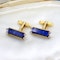 Downstairs in Grays: An exceptional pair of Lapis Lazuli and Diamond Cufflinks mounted in 18 Carat Yellow Gold, Aspreys' Date Mark 1974 - image 4