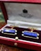 Downstairs in Grays: An exceptional pair of Lapis Lazuli and Diamond Cufflinks mounted in 18 Carat Yellow Gold, Aspreys' Date Mark 1974 - image 2