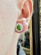 3.66ct Natural Jadeite & 0.81ct Diamond Earrings - image 4